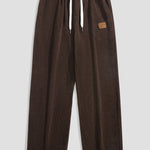 Bear In Leather Jacket Print Relax Fit Hoodie & Straight Leg Corduroy Pants