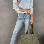 Margovil Crewneck Puff Sleeves Comfy Sweatshirt