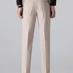 Long Sleeved Knitted Stripe Jacquard Polo Shirt & Slim Fit Tapered Trousers