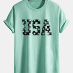Regular Fit USA Print Cotton T-Shirt