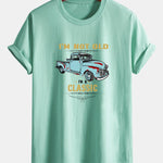Regular Fit Classic Car Print Cotton T-Shirt