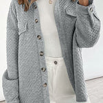 LUGOGNE RELAXED LAPEL OVERSIZED LONG SLEEVE SHIRT