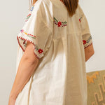 BEIGE HANDMADE MEXICAN DRESS