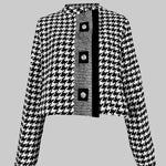 Long Sleeves Loose Printed Stand Collar Jackets Outerwear