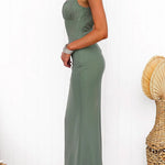 Chicest Open Back Sleeveless Mesh Bodycon Maxi Dress