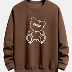 Dissolving Bear Print Relax Fit Sweatshirt