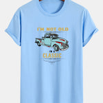 Regular Fit Classic Car Print Cotton T-Shirt