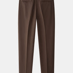 Contrast Textured Johnny Collar Polo & Slim Fit Tapered Trousers