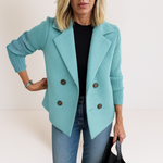 Martine™ - Elegant Jacket with Knitted Sleeves