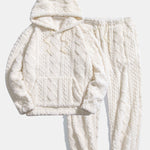 Geometry Jacquard Teddy Hoodie & Jogger Pants