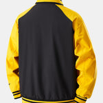 Relax Fit Contrast Embroidery Baseball Jacket