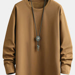 Long Sleeve Textured Arc Hem T-Shirt