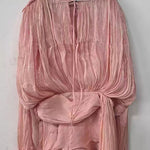 Margovil Lantern Long Sleeves Draped Ruffle Layered Mini Dress with Shorts