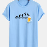 Regular Fit Beer Weekly Evolution Print Cotton T-Shirt