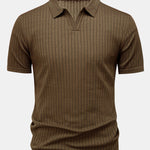 Johnny Collar Open Knit Polo