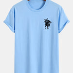 Regular Fit Pumpkin Headless Horseman Print Cotton T-Shirt