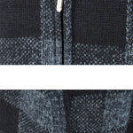 Plaid Zip Up Hooded Sweater