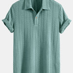 Knitted Geometric Jacquard Polo