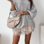 Margovil V Neck Drop Shoulder Slouchy Pullover Sweater