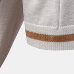 Contrast Trim Zipper Knit Polo Shirt & Cotton Chino Shorts