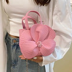 Flower Shape Pleated Split-Joint Bags Crossbody Bags Handbags Tote Bags