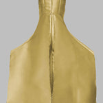 Sleeveless Wrap Falbala Layered Solid Color Zipper Round-Neck Jumpsuits