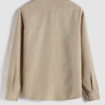 Men's Textured Half Button Corduroy Long Sleeve Shirt and Casual Pants Set