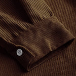 Men's Textured Half Button Corduroy Long Sleeve Shirt and Casual Pants Set