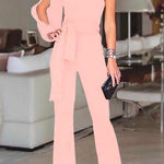 Margovil Cold One Shoulder Jumpsuit(7 Colors)