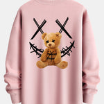 Graffiti Smiley Bear Print Relax Fit Sweatshirt
