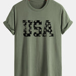Regular Fit USA Print Cotton T-Shirt