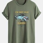 Regular Fit Classic Car Print Cotton T-Shirt