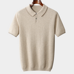 PREMIUM CASHMERE TWO-TONE POLO