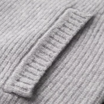 PURE EXTRA-FINE MERINO WOOL RIBBED CARDIGAN