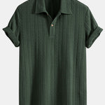 Knitted Geometric Jacquard Polo