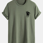 Regular Fit Pumpkin Headless Horseman Print Cotton T-Shirt