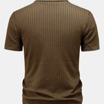 Johnny Collar Open Knit Polo