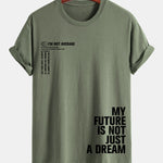 Regular Fit Positive Slogan Print Cotton T-Shirt