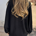 Margovil Batwing Long Sleeves Button Front Solid Shirt