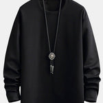Long Sleeve Textured Arc Hem T-Shirt