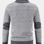 Contrast Zip Up Sweater