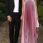 Margovil Strapless Tube Gradient Ombre Satin Maxi Party Dress