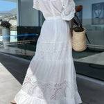Loose Lace Hollow Long Skirt