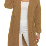 long coat with plush suit collar