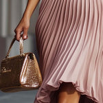 Pleated Texture Sleeveless Midi Dress