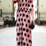 Elastic temperament polka dot printed skirt
