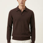 Ario Long Sleeve Polo Maroon