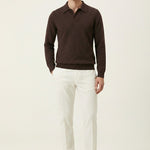 Ario Long Sleeve Polo Maroon