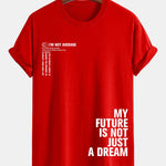 Regular Fit Positive Slogan Print Cotton T-Shirt