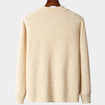 PURE EXTRA-FINE MERINO WOOL POLO CARDIGAN